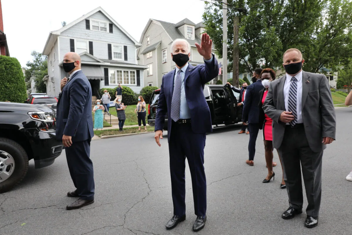 Democrat Joe Biden on a campaign stop in his original hometown of Scranton, Pennsylvania.