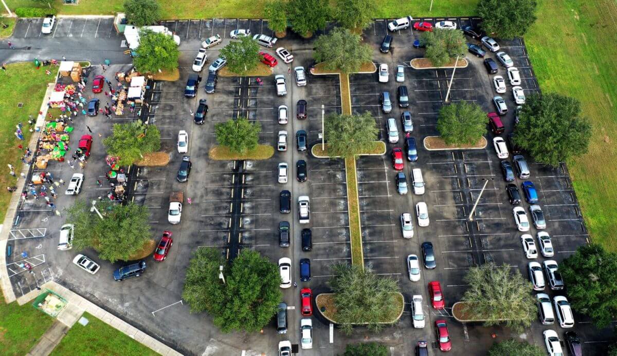 Food insecurity—already approaching record levels across the United States—could get even worse if federal programs lapse at the end of December. This line of cars was seen in Florida last week. (Photo by Paul Hennessy/SOPA Images/LightRocket via Getty Images)