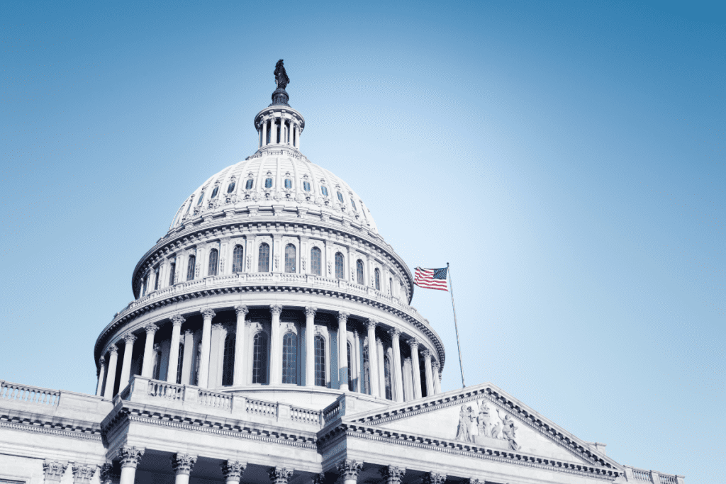 Economic Miracle that wasn't. Trump and Biden on the economy. Photo of Capitol.