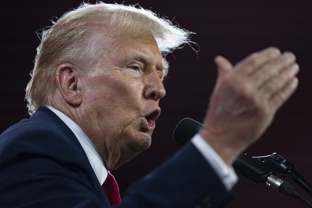 Republican presidential candidate former President Donald Trump speaks at the Road to Majority conference in Washington, Saturday, June 22, 2024. (AP Photo/Manuel Balce Ceneta)