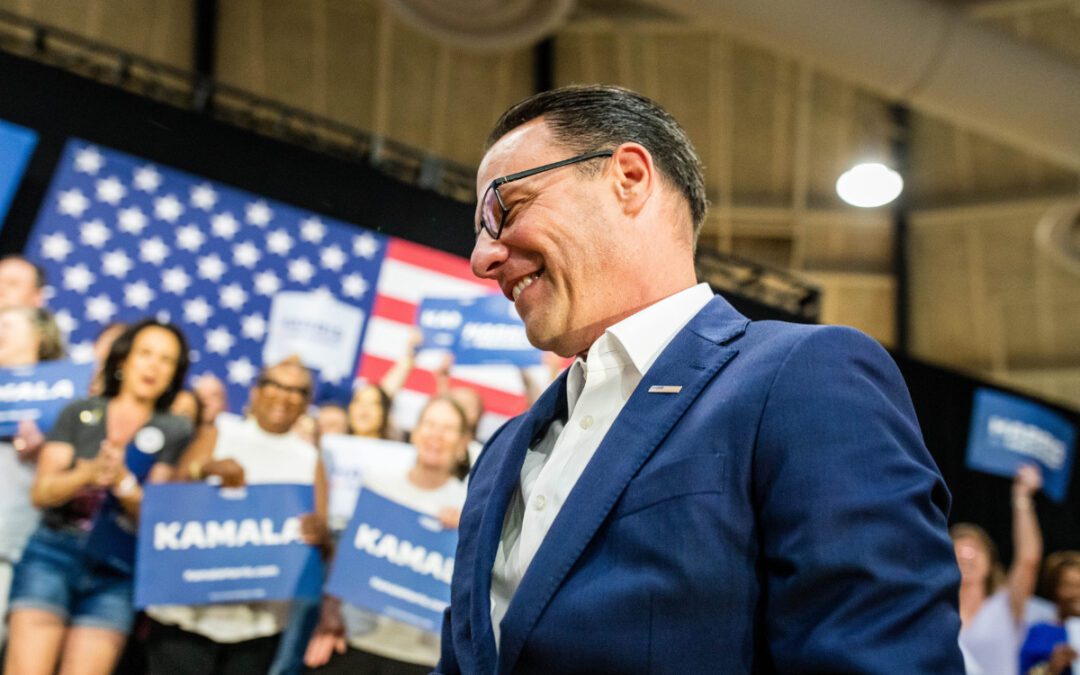 Josh Shapiro and Gretchen Whitmer rally Kamala Harris supporters in Philly suburbs