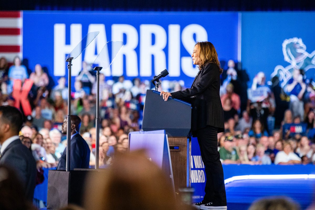 Young voters support Kamala Harris at rally in Wilkes