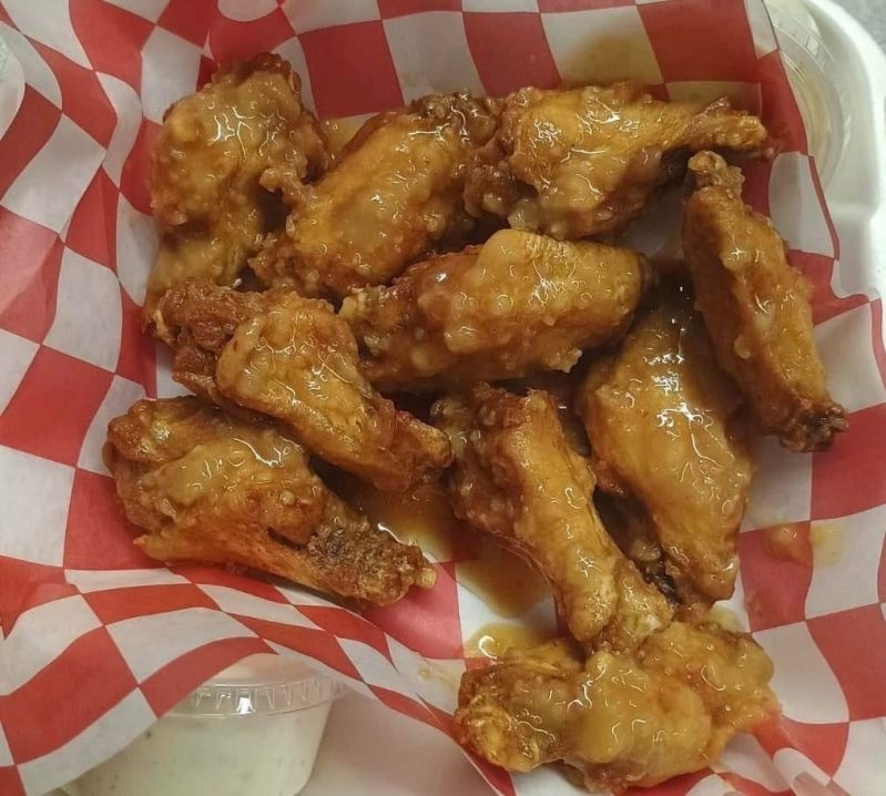 A basket of chicken wings from Haggerty's, home of some of the best chicken wings in Erie