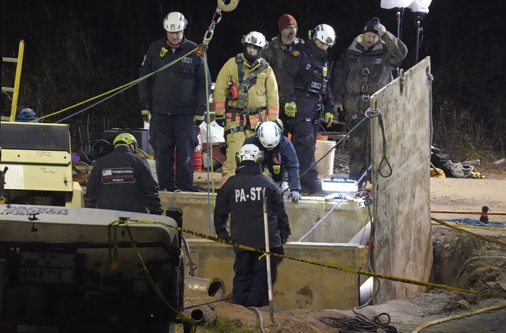 Police say searchers don’t expect to find woman in Western Pennsylvania sinkhole alive