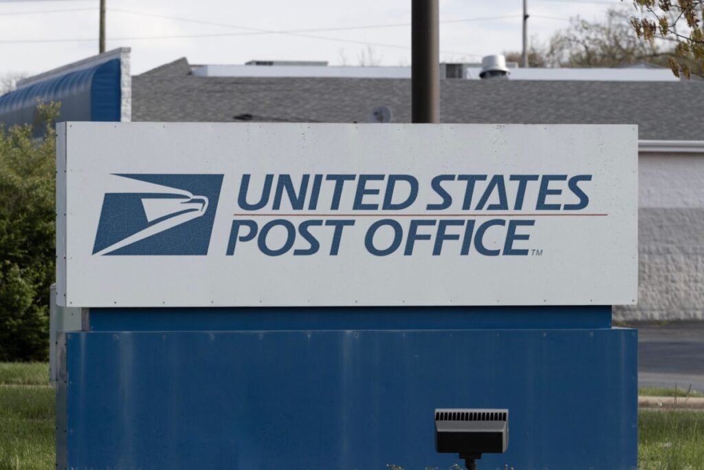 Springboro - April 21, 2024: USPS Post Office location. The USPS is responsible for providing mail delivery and providing postal service.