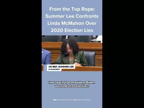 From the top rope: Summer Lee confronts Linda McMahon over 2020 Election lies