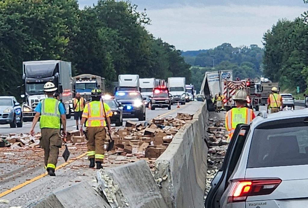 Interstate Crash Hot Dogs Hot dog spill shuts down highway in Pennsylvania commuters' wurst nightmare