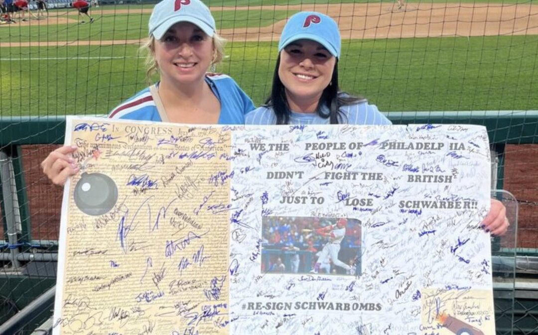 Phillies fans from Schuylkill County go viral with their ‘Declaration of Schwarber’