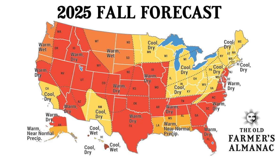 Old Farmer’s Almanac fall, winter weather forecast for Pennsylvania Old Farmer’s Almanac fall, winter weather forecast for Pennsylvania