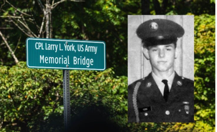 A bridge in rural Upper Bucks has been named for Larry Lee York, 20, of Trumbauersville, Bucks County, who was killed in Vietnam in 1968. Bucks County names Trumbauersville bridge for Larry York, 20, killed in Vietnam in '68