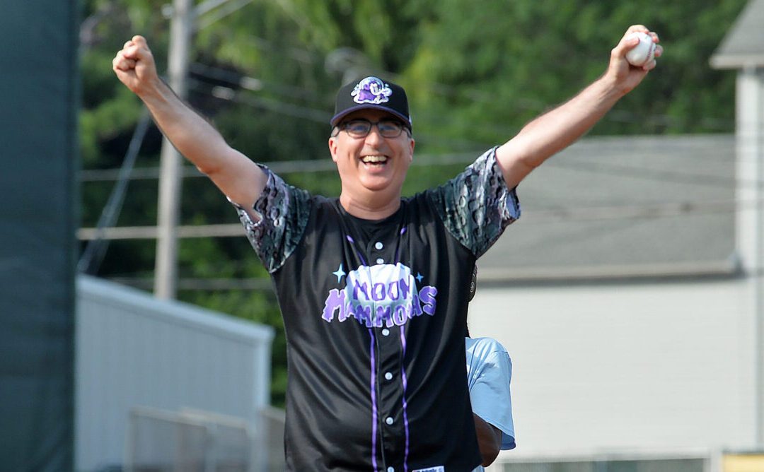 John Oliver’s Erie Moon Mammoths jersey on display at National Baseball Hall of Fame
