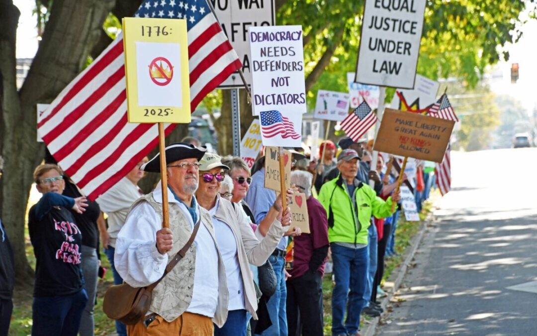 400 Lebanon County protesters gather for ‘No Kings Day’ rally against Trump, Meuser