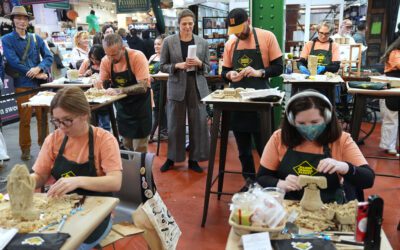 Scrapple sculpture contest winner prevailed in Eagles country by putting the pig into pigskin