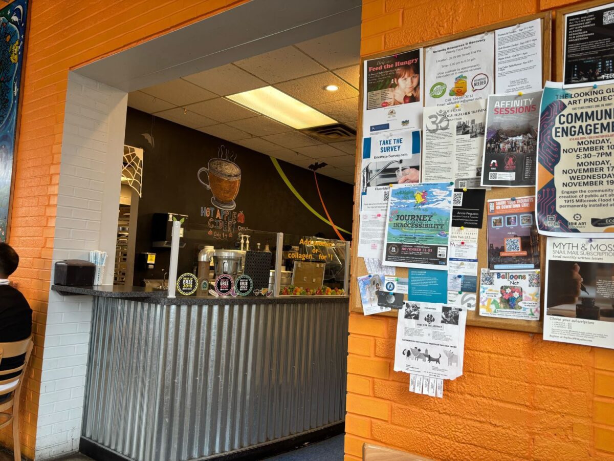 Inside the cafe at Erie Co-op