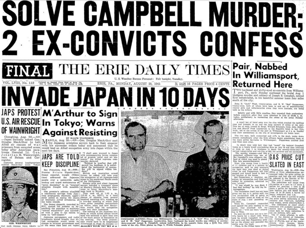 How soap led police to killers of Erie industrialist 81 years ago