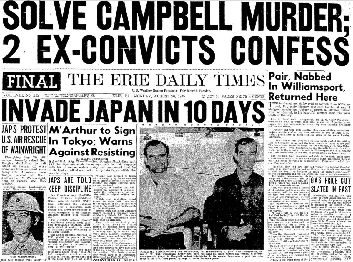 How soap led police to killers of Erie industrialist 81 years ago