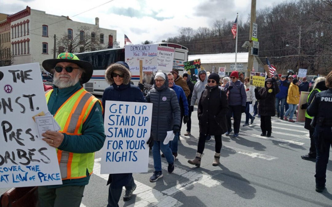 No Kings crowd in Honesdale makes their collective voices heard