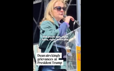 Madeleine Dean cites King George at Philly “No Kings” rally