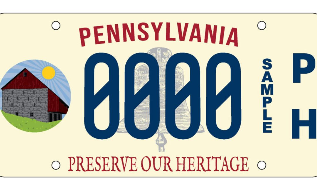New Pennsylvania license plate celebrates the iconic bank barn