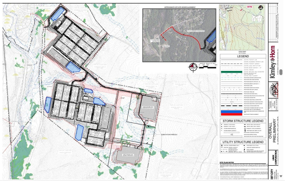 Site plan for the proposed Clinton Township data center